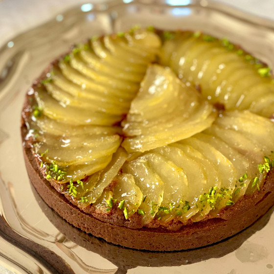 Tarte aux poires et au chocolat！(洋梨とチョコレートのタルト)
