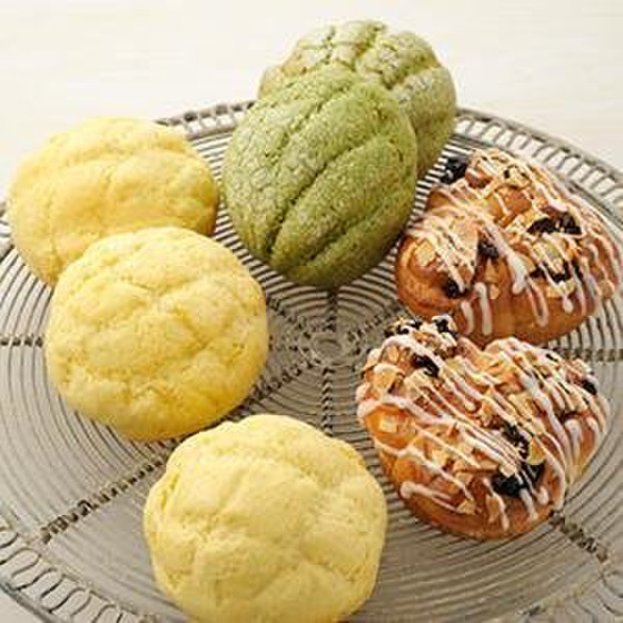 メロンパン＆抹茶メロンパン＆シナモンレーズンロール