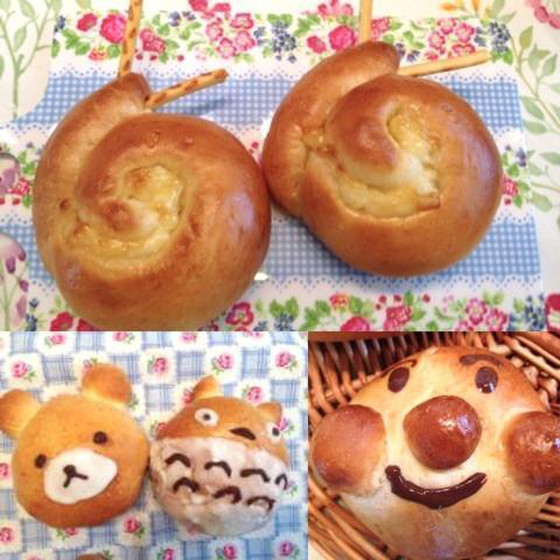 夏休み親子レッスン  手ごねキャラクターパン＆アイス作り