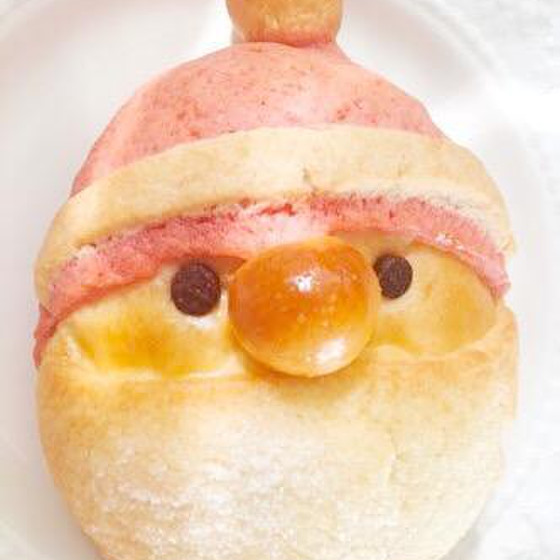 冬休み親子レッスン  手ごね　サンタクリームメロンパン