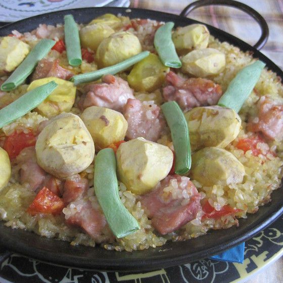栗のパエリアとスペイン料理