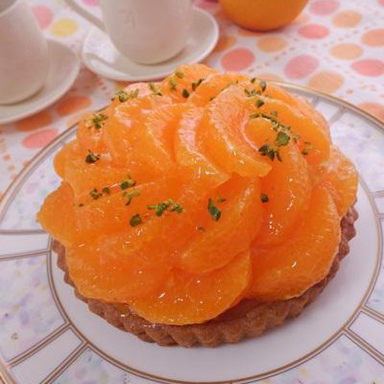 オレンジとチーズのタルト