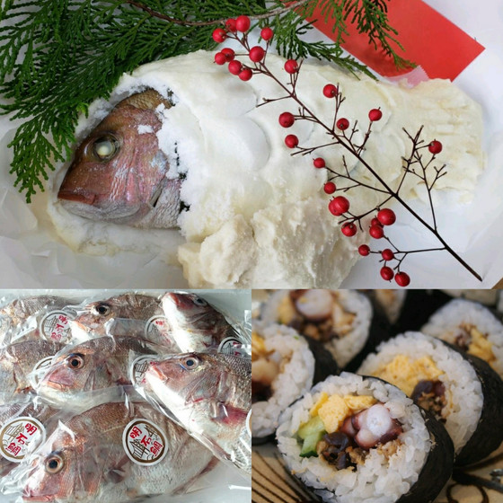 巻き寿司&鯛の塩釜焼き講座