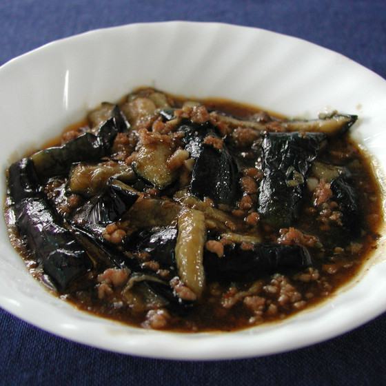 おうちで簡単本格中華:ナスと豚ひき肉の豆板醤煮込み