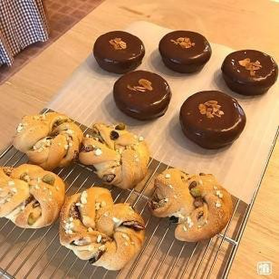 かのこ豆のミルクぱん・ほろ苦チョコレートぱん(ドライイースト