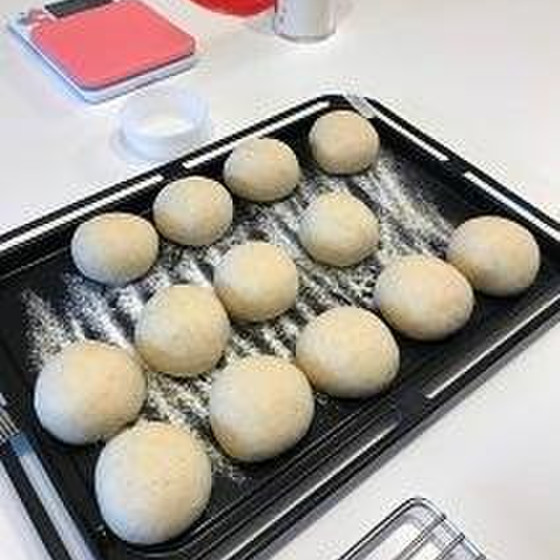 抹茶のロールケーキ・まん丸塩ぱん(ドライイースト)