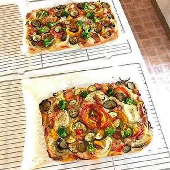 野菜たっぷりフォカッチャ(ホシノ天然酵母)