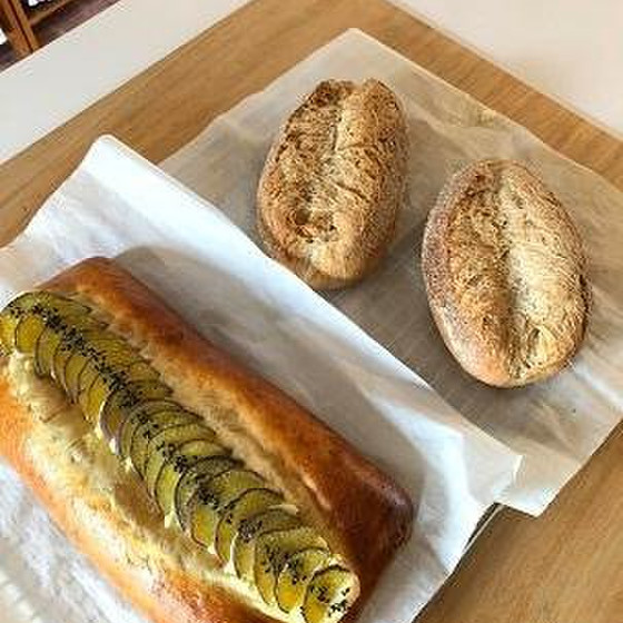 ライ麦ぱん・スイートポテトぱん(ドライイースト)