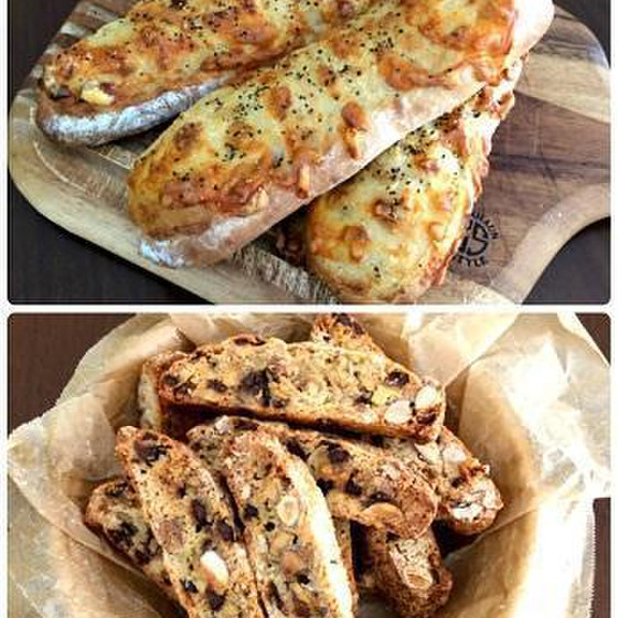 チーズグラタンぱん・ビスコッティ(ホシノ天然酵母)