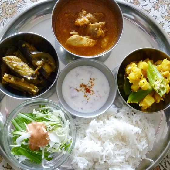 南インドのチキンカレー