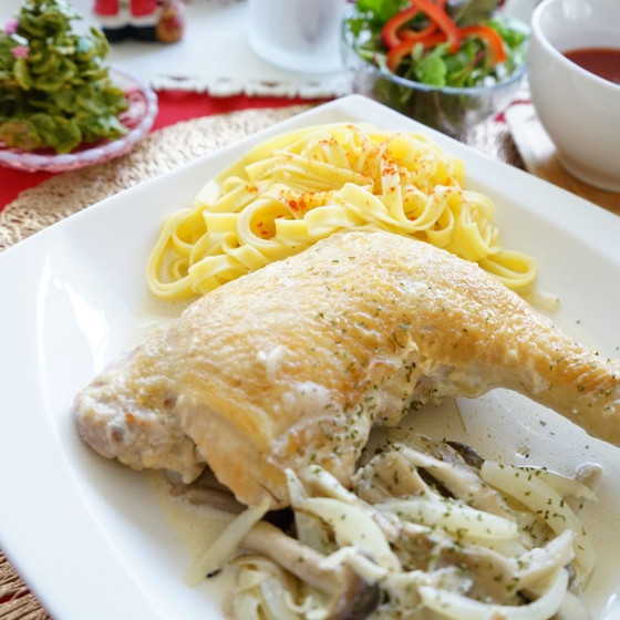 【クリスマスメニュー】鶏肉のフリカッセ