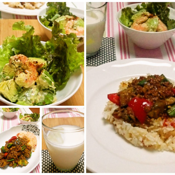 ☆おさらいレッスン☆夏野菜キーマカレー＆トマトの炊き込みご飯