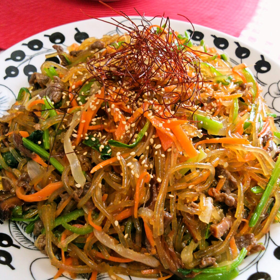 【Bメニュー】韓国料理の定番！チャプチェ＆キムチチゲ＆ナムル