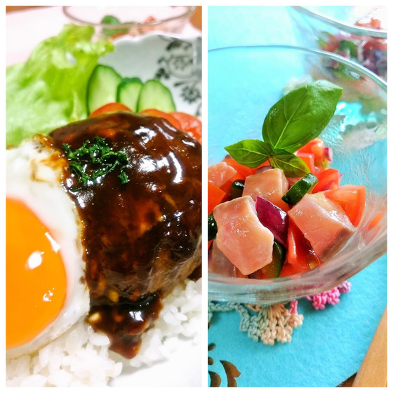 【Aメニュー】ロコモコ丼＆ふわっふわのパンケーキ