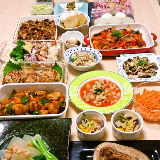 【家事サポート】5日間分の夕食全品作り置き＆持ち帰りレッスン