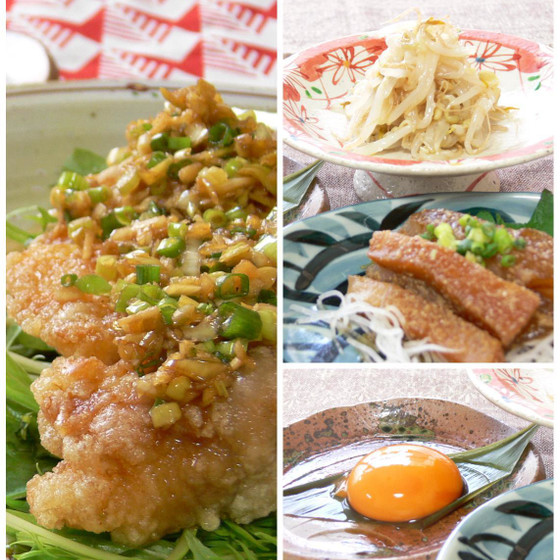 【B】ごはんがススム！油淋鶏&ひと手間加えた卵かけごはん