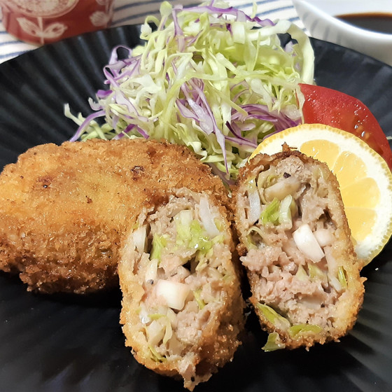 【7月Aメニュー】お野菜たっぷり！ジューシーメンチカツレッスン♪