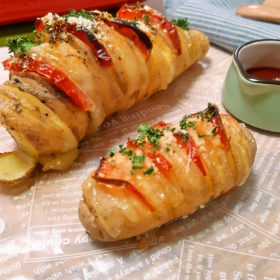 香ばしいハセルバックポテト