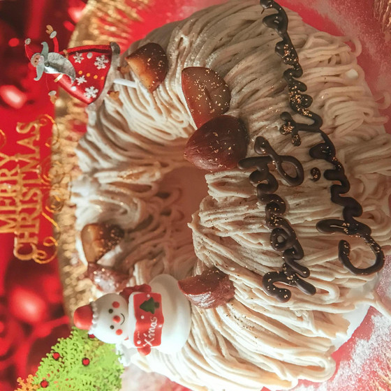クリスマスケーキモンブラン