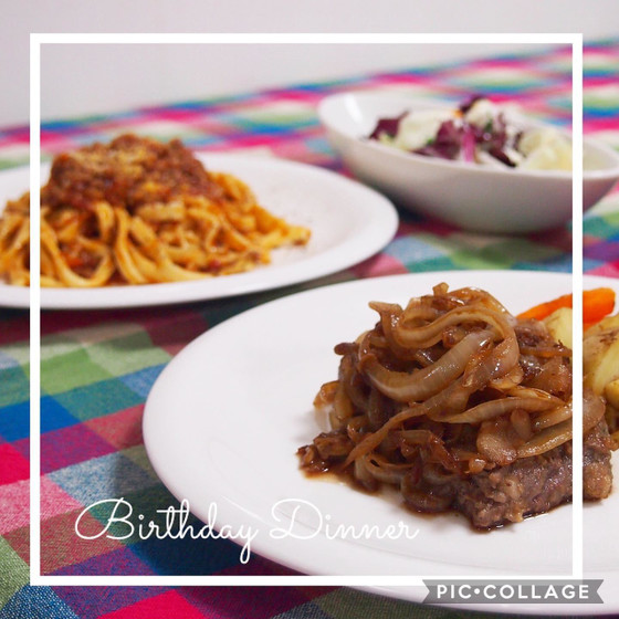 手打ちパスタとお肉deディナー♪