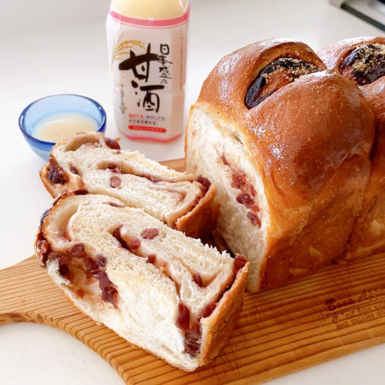 甘酒あんバター食パン