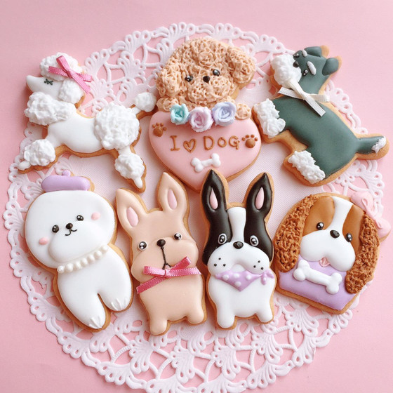 初心者もok☆選べるわんこシリーズアイシングクッキーレッスン
