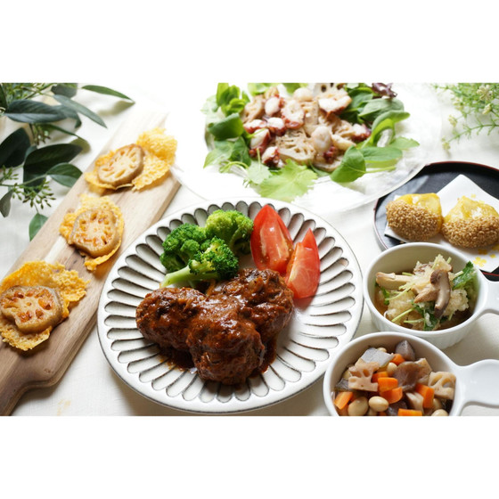 蓮根農家さん直送！【秋のほっこりカフェメニュー6品】