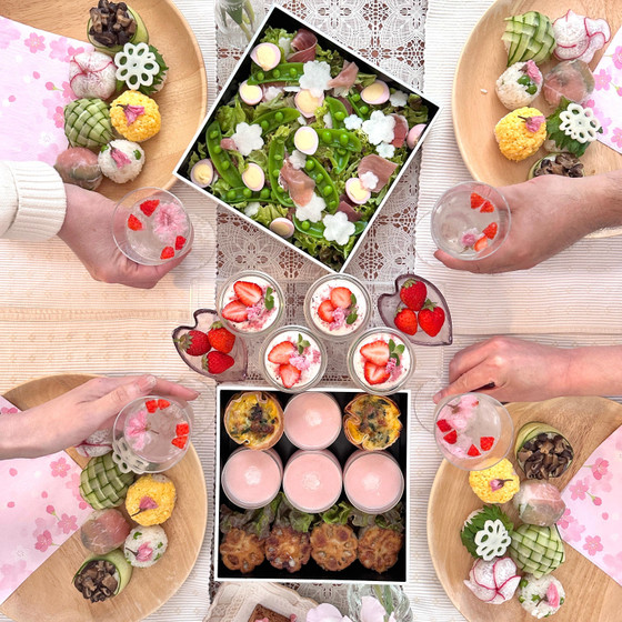 お花見弁当レッスン（手毬寿司、桜グルテンフリースイーツなど）