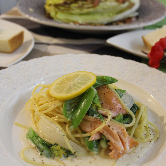 オンラインレッスン～おうちにある食材でクリームパスタ。　
