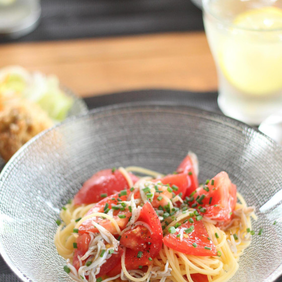 冷製パスタとメンチカツレッスン