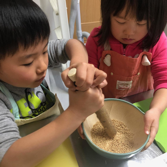 子どもクッキング　基本の和食一汁三菜と雪見大福＆イチゴ大福