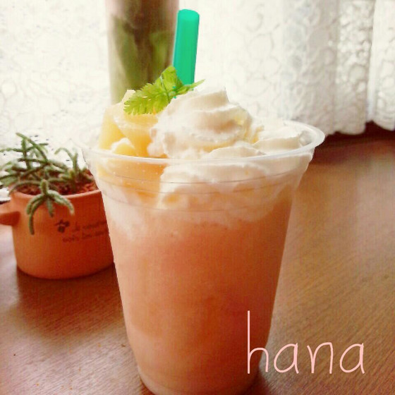 桃のフラペチーノ