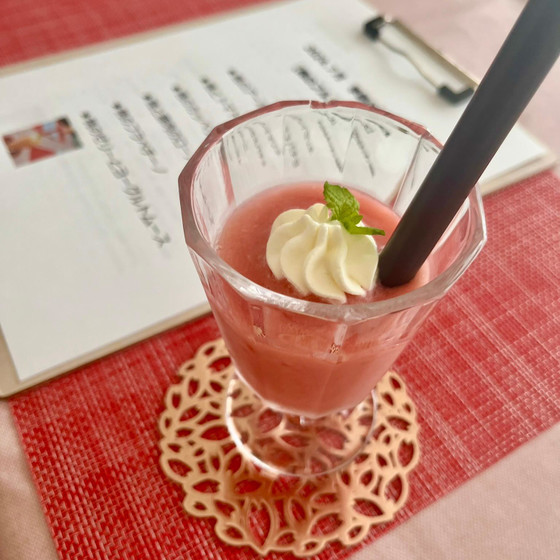 桃のフラペチーノ