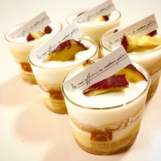 カボチャのジェラートと梨とさつまいものズッパイングレーゼ