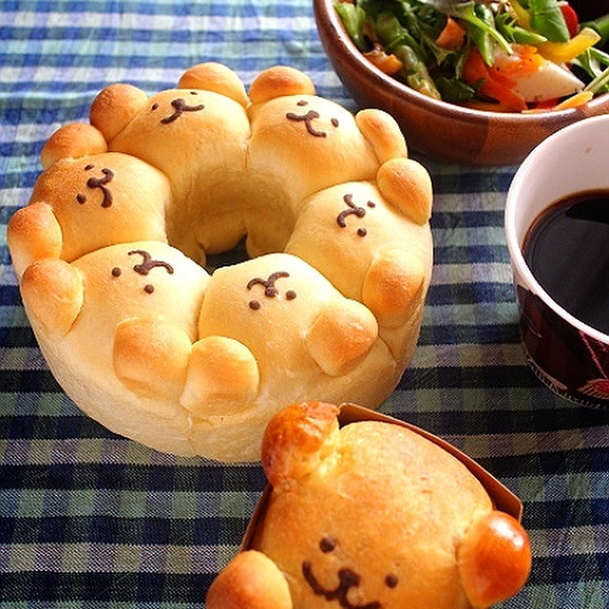 くまのリングちぎりパンレッスン