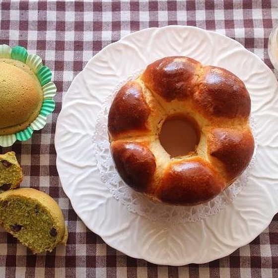 甘酒のちぎりパンと抹茶大納言のスイートブール