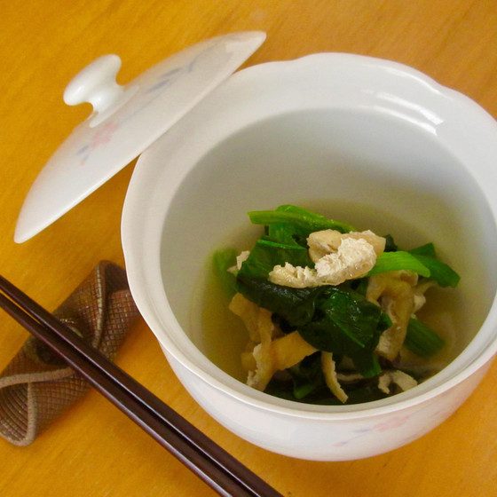 なぜ美味しい？料理屋のお浸し　”ほうれん草と油揚げのお浸し”