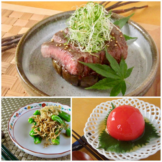 夏野菜がメインの和食（デモンストレーション　オンラインレッスン）