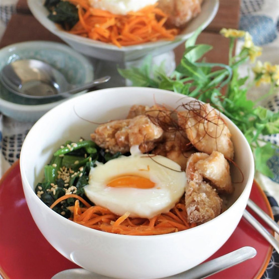 【キッズ】絶品唐揚げでビビンバ丼作り