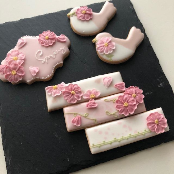 桜のアイシングクッキーレッスン