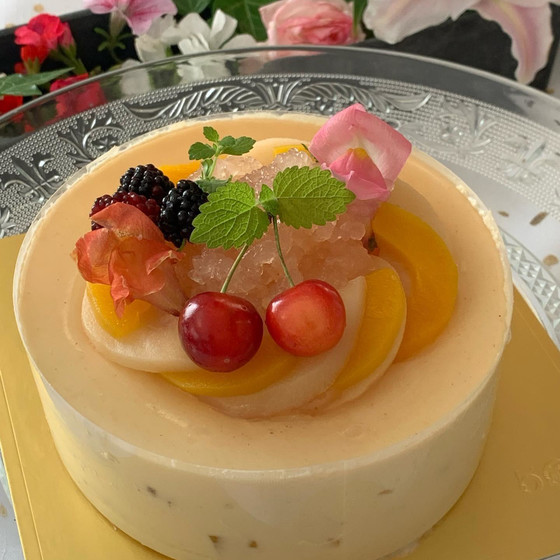 桃のムースレッスン