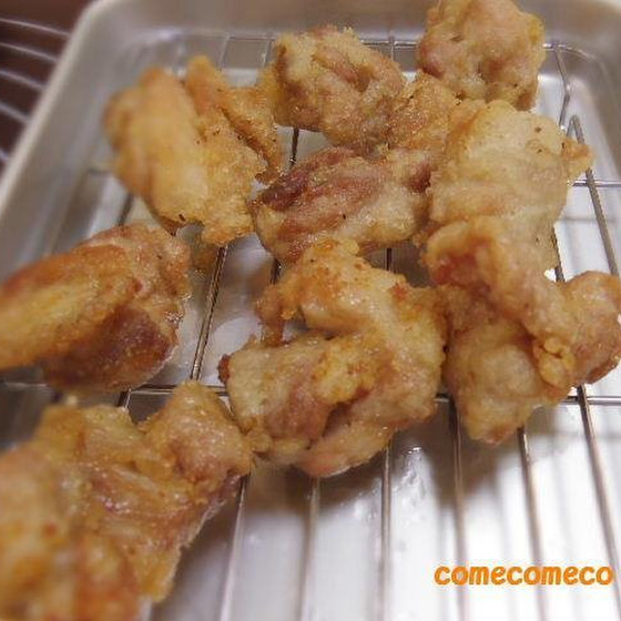 米粉de鶏のから揚げ&クラムチャウダースープ