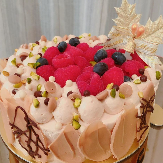 チャイベリーのショートケーキ