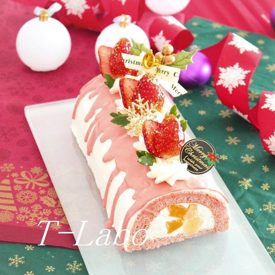 クリスマスは苺の「ドリップ・ブッシュドノエル」に挑戦しよー★