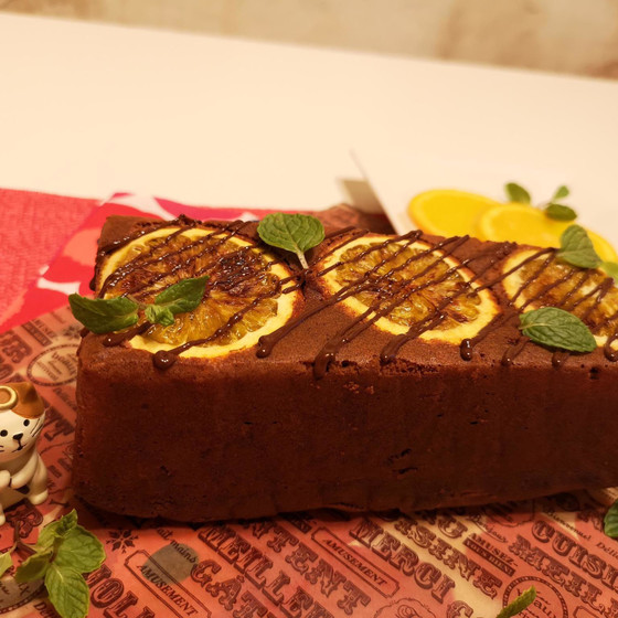 オレンジのチョコケーキ