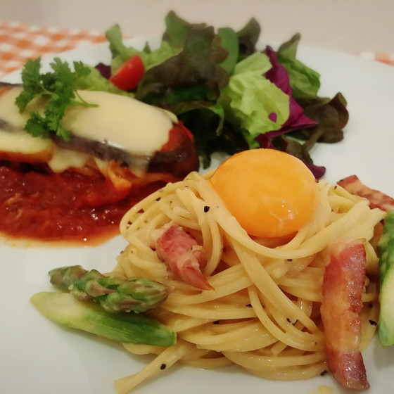 女子人気NO1パスタ　カルボナーラ