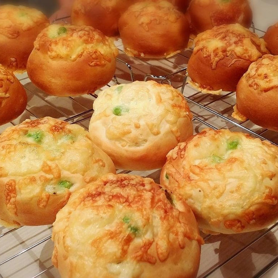 旬の野菜でパン作り！枝豆チーズパン