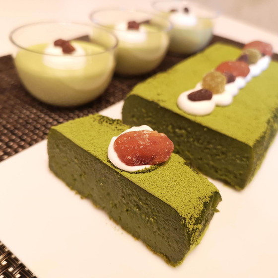 抹茶のテリーヌ＆抹茶ムース