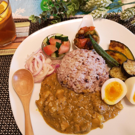 夏のカフェカレープレート