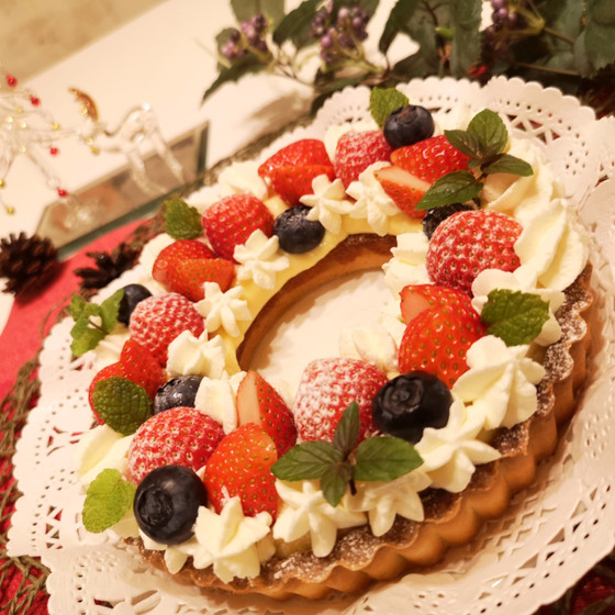 クリスマスケーキはこれで決まり！いちごのリースタルト★